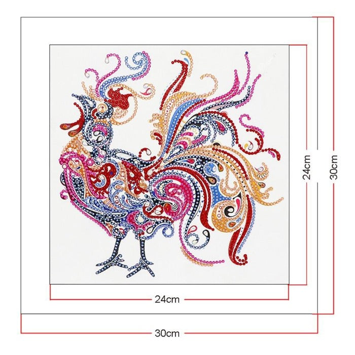 5D Diamond Painting (Part Drill) - Crystal Rhinestone - Rooster