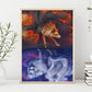 Painting By Numbers Kit DIY Animal Hand Painted Canvas Oil Art Picture Craft Home Wall