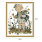 14ct Stamped Cross Stitch - Little Girl Picking Flowers(26*31cm)