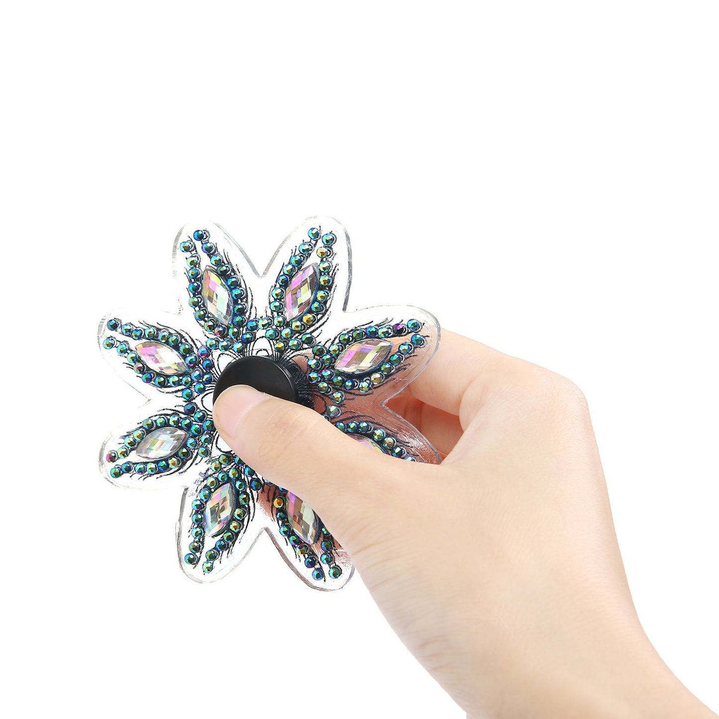 DIY pintura de diamante giroscopio con punta de dedo - Mandala F