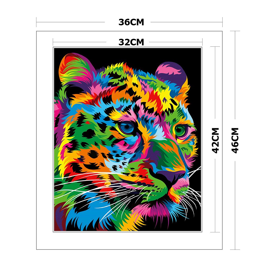 Punto de Cruz Estampado 11ct - Leopardo (36*46cm)