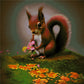 Squirrel | Full Round/Square Diamond Painting Kits 40x40cm 50x50cm B
