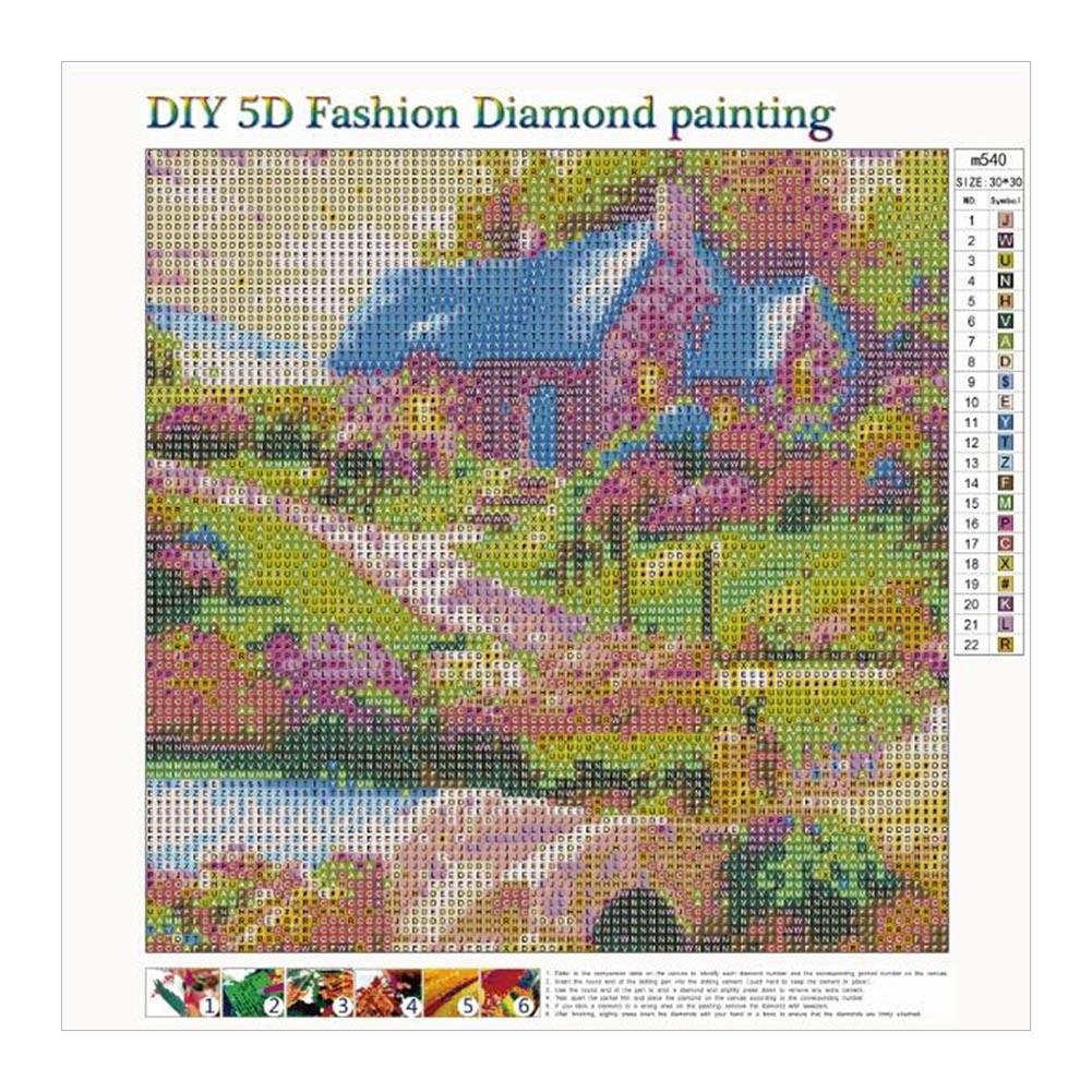 Diamond Painting - Full Round - Colorful House