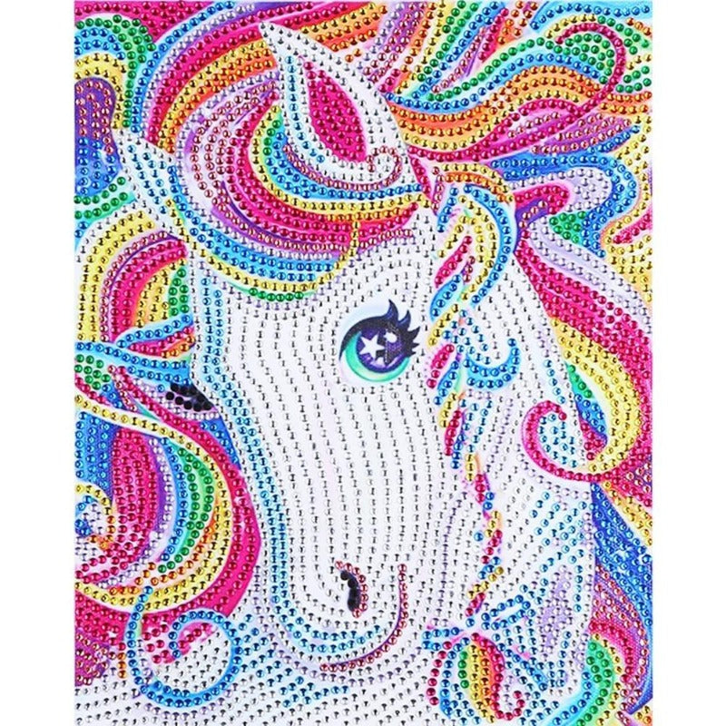 DIY 5D Crystal Rhinestone Diamond Painting Kit Colorful Horse Model: H113 horse