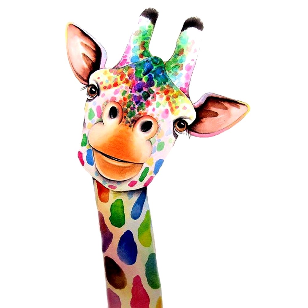 11ct Stamped Cross Stitch Colorful Giraffe(36*46cm)