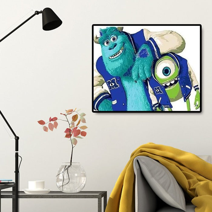 monsters university digital oil painting by numbers wall decoration
