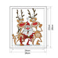 Ponto cruz estampado 14 quilates - Papai Noel e alce (28*26 cm)