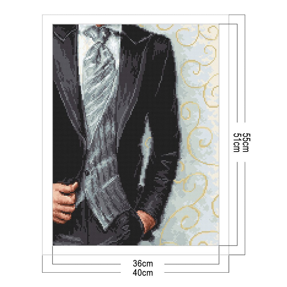 Punto de Cruz Estampado 11ct - Traje Genial (40*55cm)