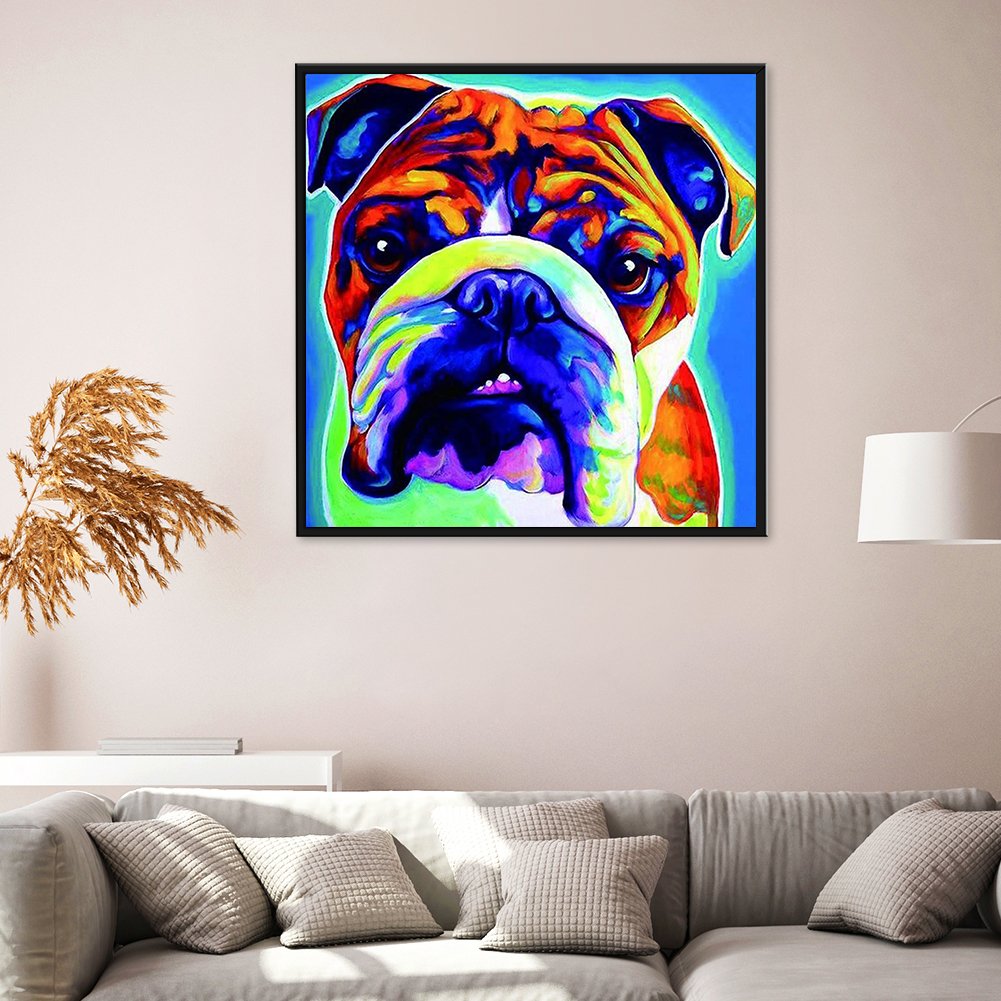 Diamond Painting - Full Round - Colorful Dog B