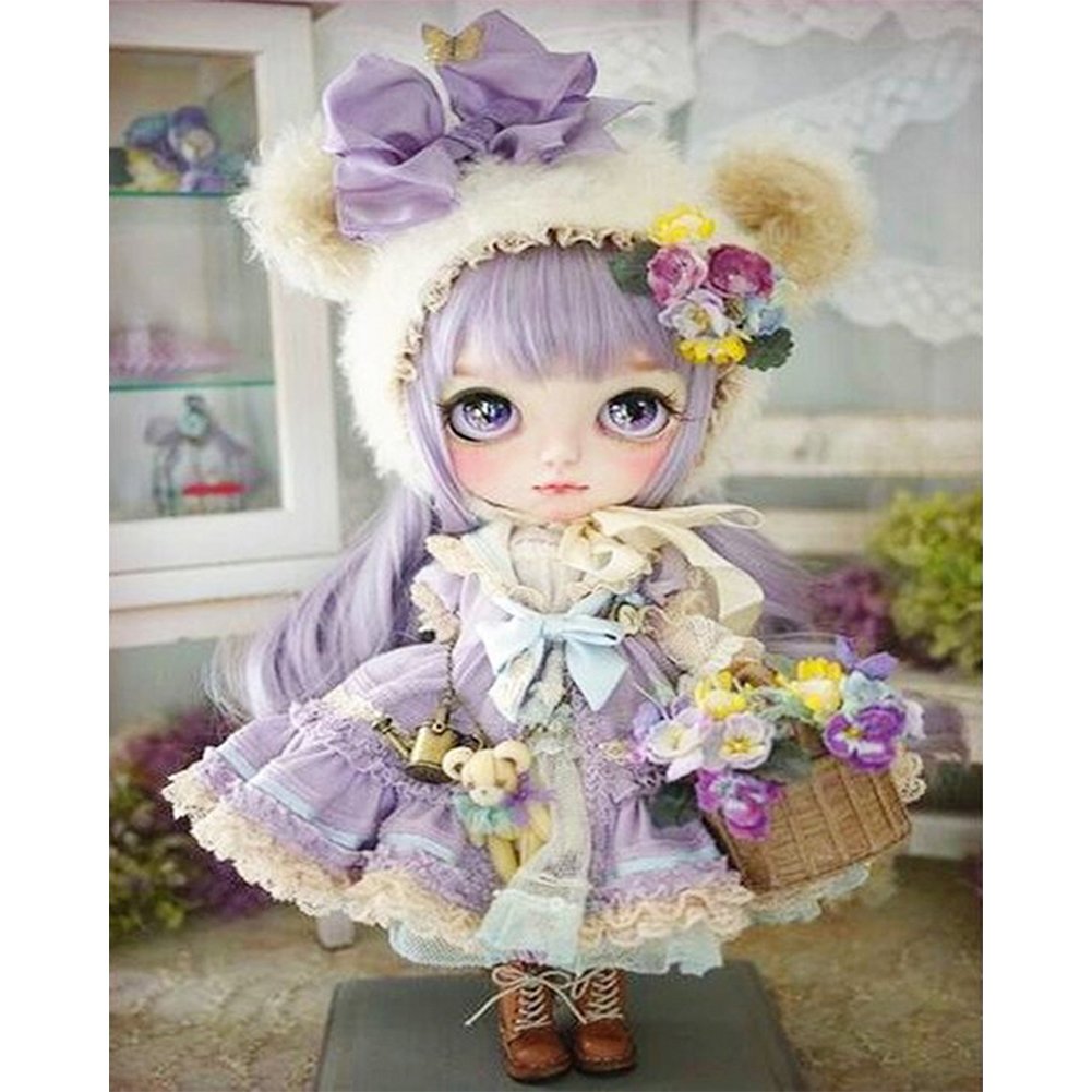 11ct Stamped Cross Stitch Girl Doll (40*50cm)