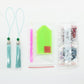 2pcs 5d diamond painting bookmarks peacock pattern reading tools package