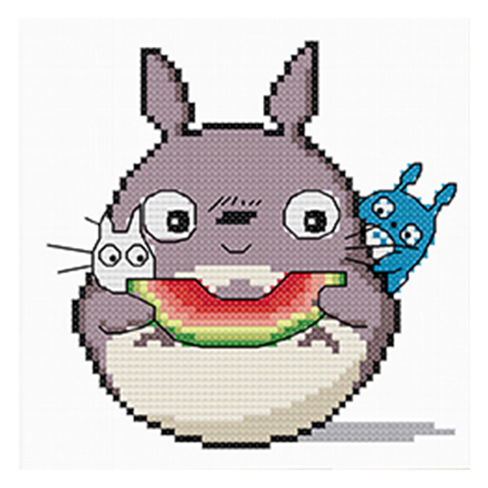 11ct Stamped Cross Stitch Monster Watermelon( 25*25cm)