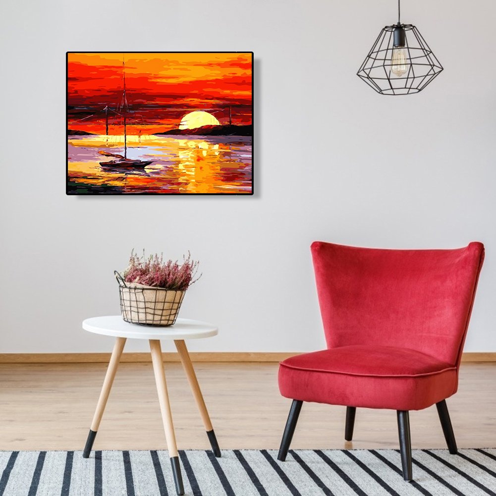Paint By Number - Oil Painting - Sunset (40*50cm)
