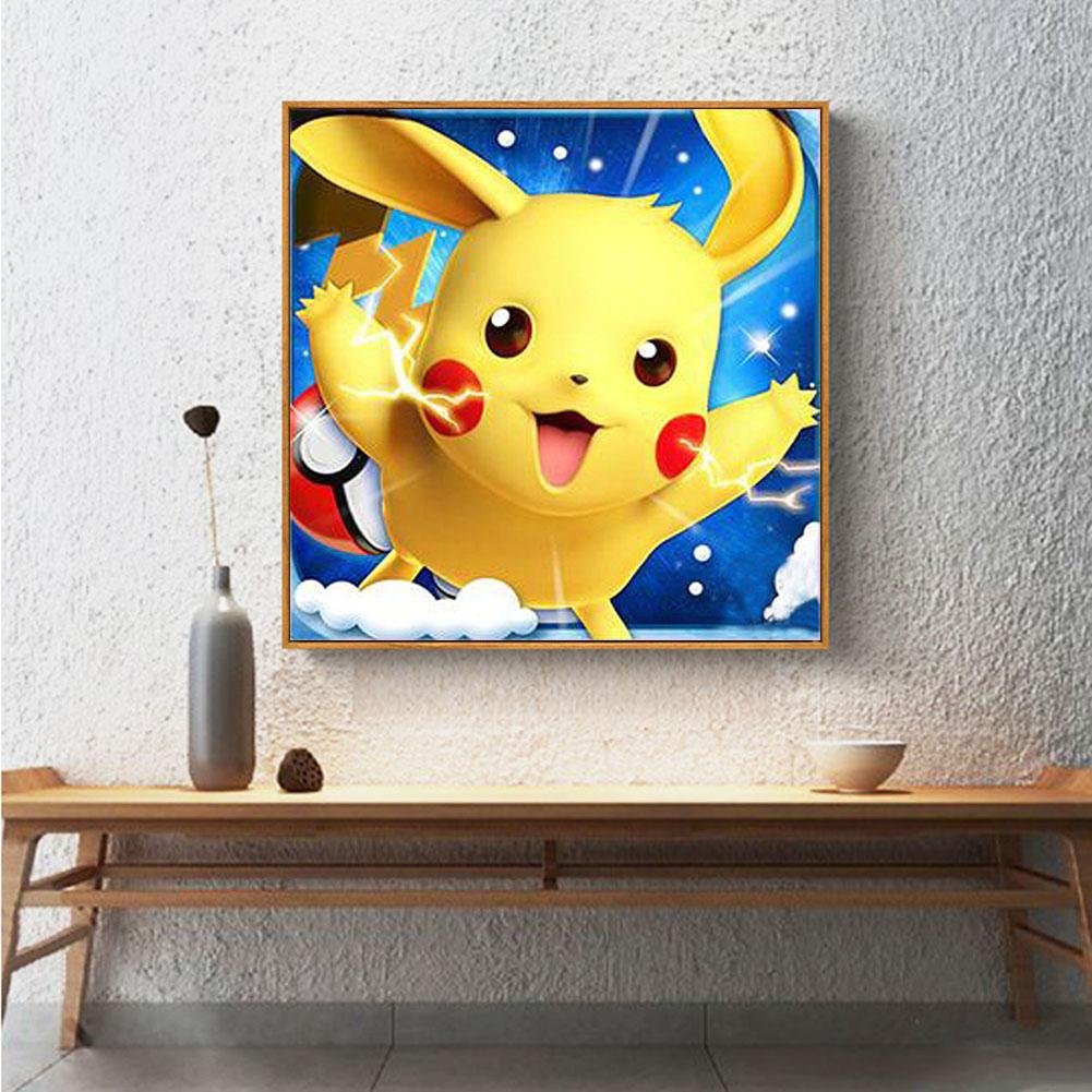 Pintura de diamantes - Ronda completa - Lindo Pikachu