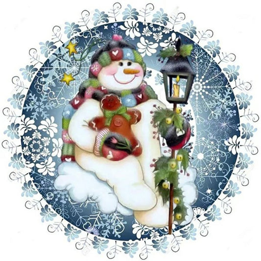 Christmas Wooden Ornament Diamond Painting Snowman – Jules' Diamond Art