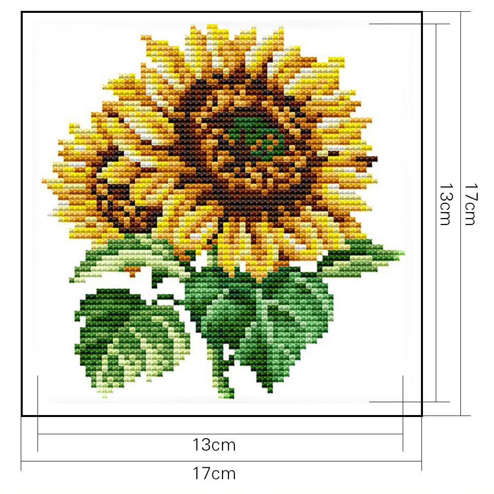 14ct Stamped Cross Stitch - Sunflower(17*17cm)