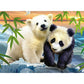 11ct Stamped Cross Stitch Polar Bear And Panda (36*46cm)