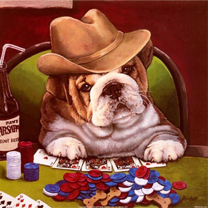 Diamond Painting - Full Round - Gambler Dog