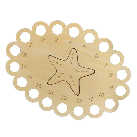 Starfish Hollow Thread Board Wooden Cross Stitch Tool