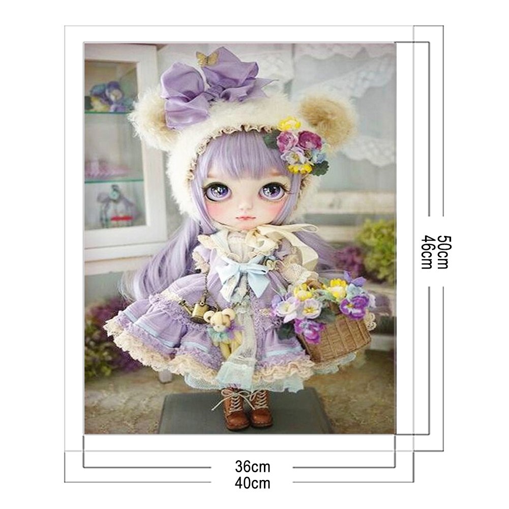 11ct Stamped Cross Stitch - Girl Doll  (40*50cm)