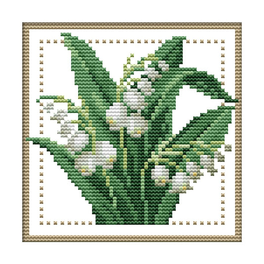 14ct Stamped Cross Stitch May Flower(17*17cm)