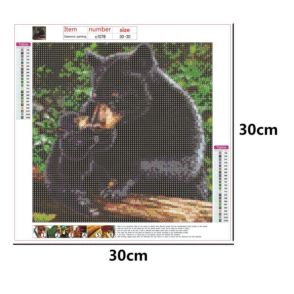 Diamond Painting - Full Round - Black Bear A