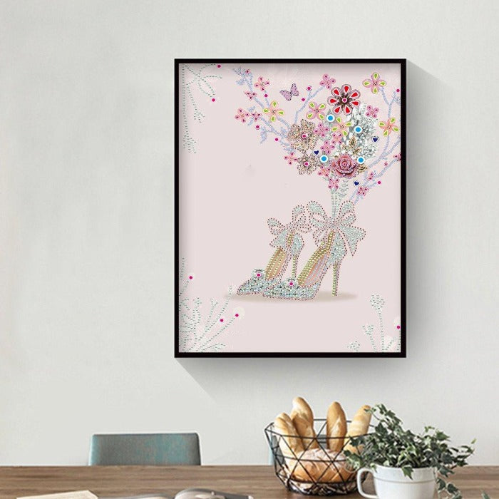 DIY Home Decorations Diamond Painting - Crystal Rhinestone - Shoes Tree