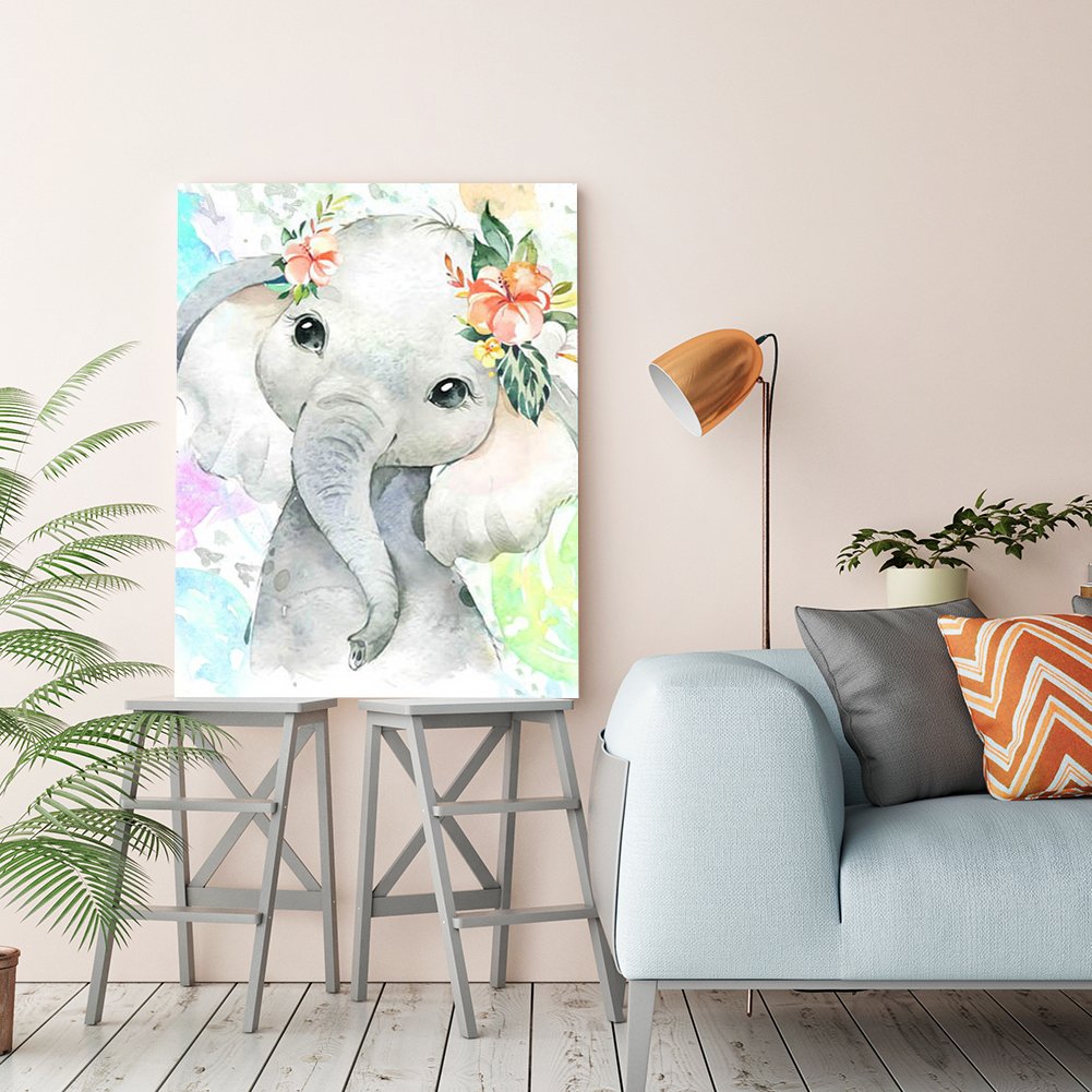 Diamond Painting - Full Round - Elephant E