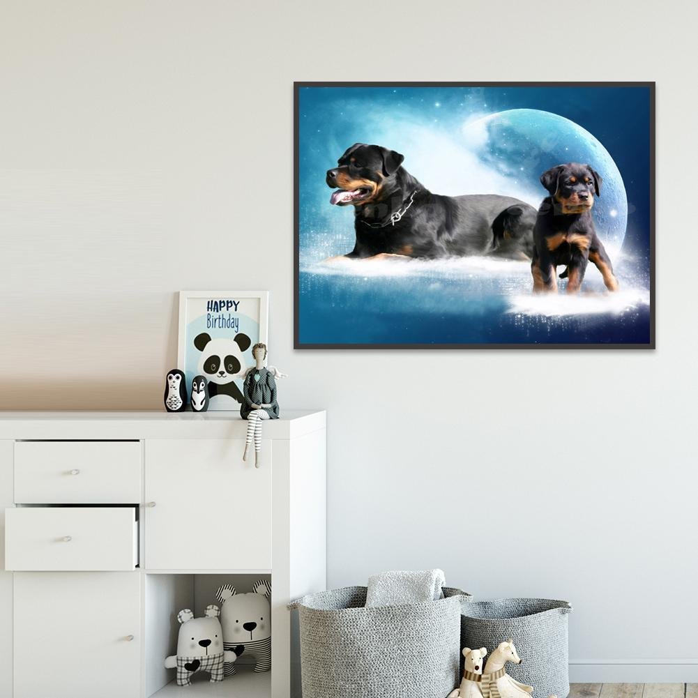 Diamond Painting - Full Round - Dogs Moon