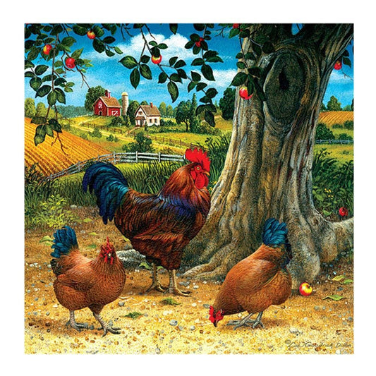 Diamond Painting - Round Drill - Chicken Rooster