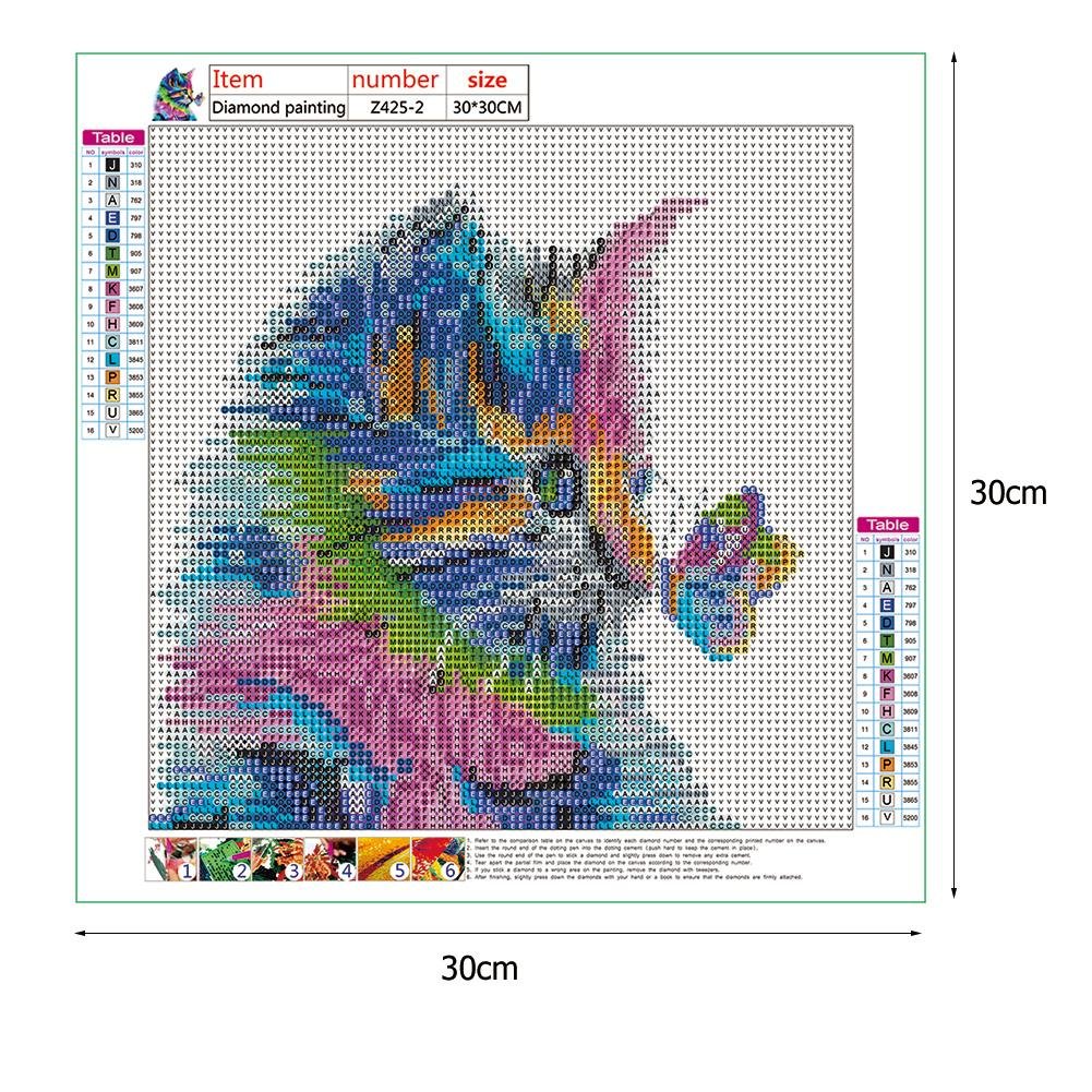 Diamond Painting - Full Round - Cat & Butterfly