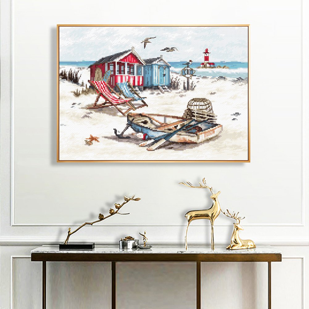 11ct Stamped Cross Stitch - Seaside Holiday (48*40cm)