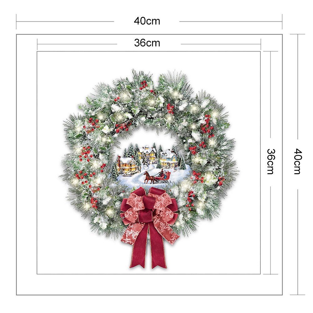 11ct Stamped Cross Stitch - Wreath (40*40cm) B