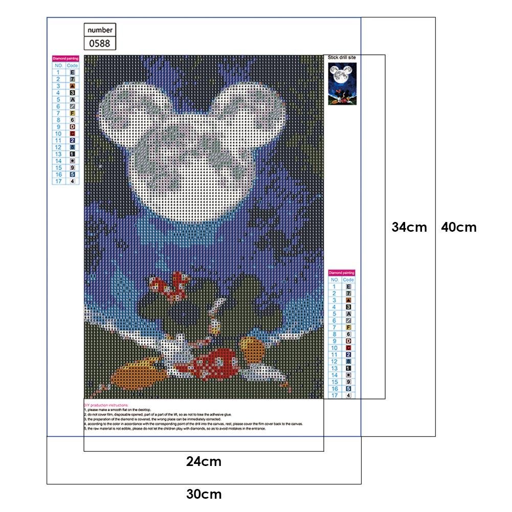 Mickey Mouse moon Full Drill Diamond Painting