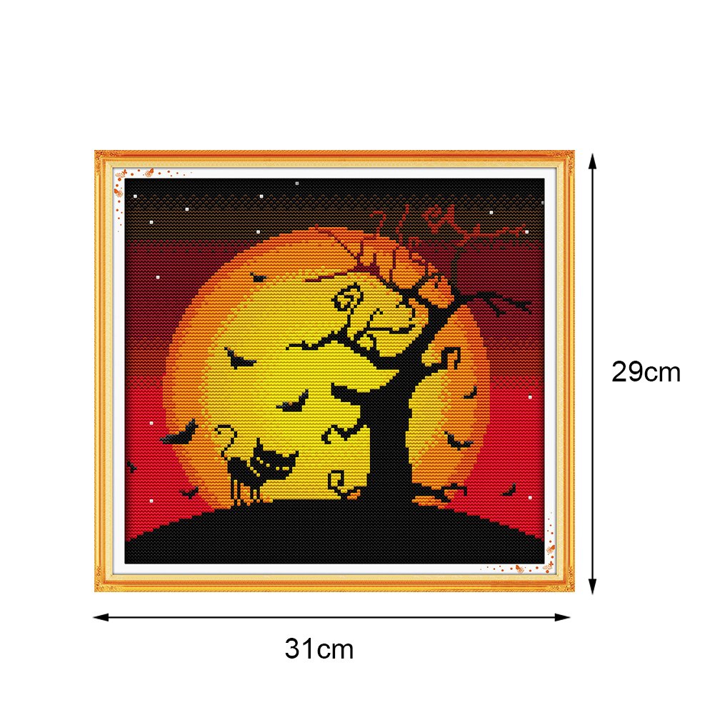 14ct Stamped Cross Stitch - Halloween Night (31*29cm)