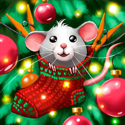 Diamond Painting - Full Round - Cartoon Mouse