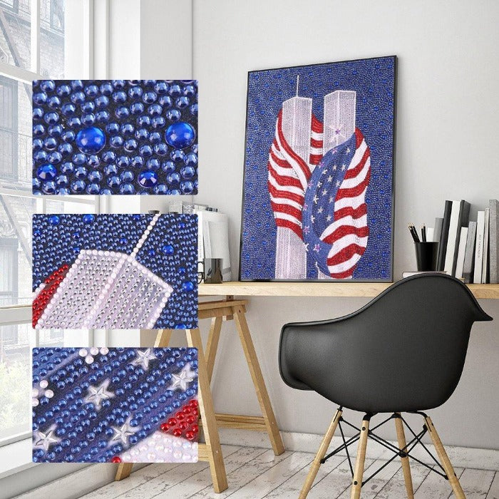 Diamond Painting Full Crystal Rhinestone US Flag