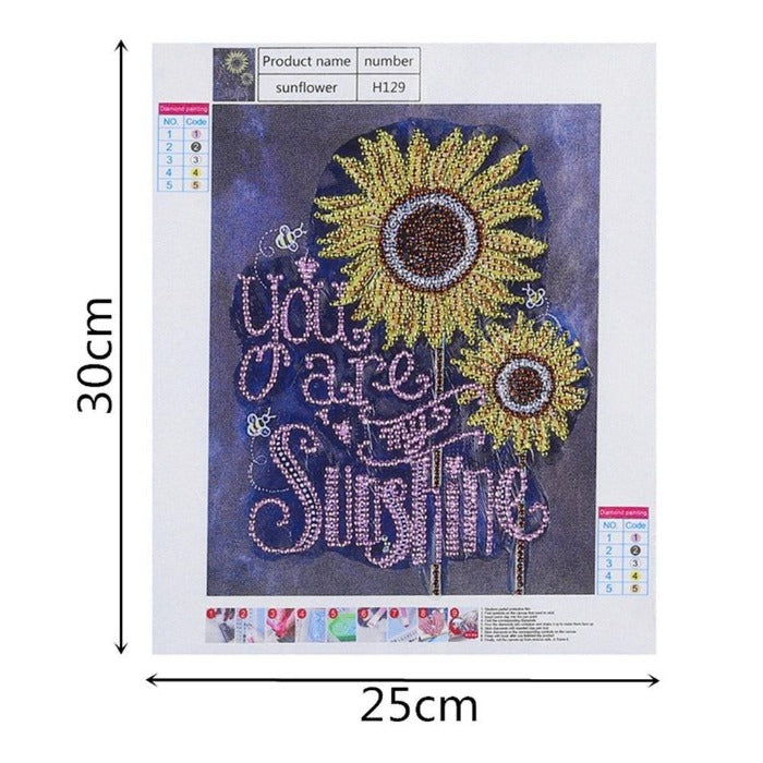Partial drill, Special shaped DIY 5D Crystal Rhinestone Diamond Painting Kit You Are Mu Sunshine