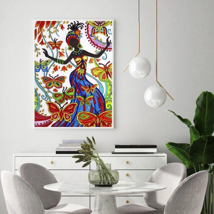Dancing Woman Crystal Rhinestone 5D Diamond Painting 30x40cm