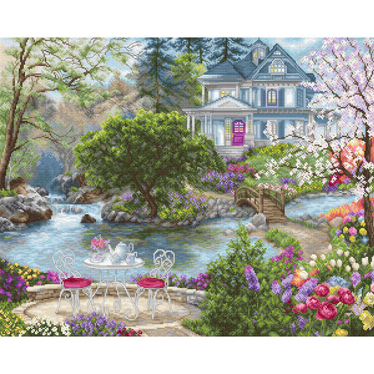 11ct Stamped Cross Stitch Mountain Villa (50*40cm)