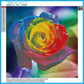Diamond Painting - Partial Round - Rainbow Rose