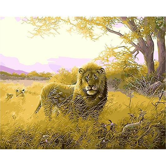 Paint By Number Oil Painting Big Lion (40*50cm)