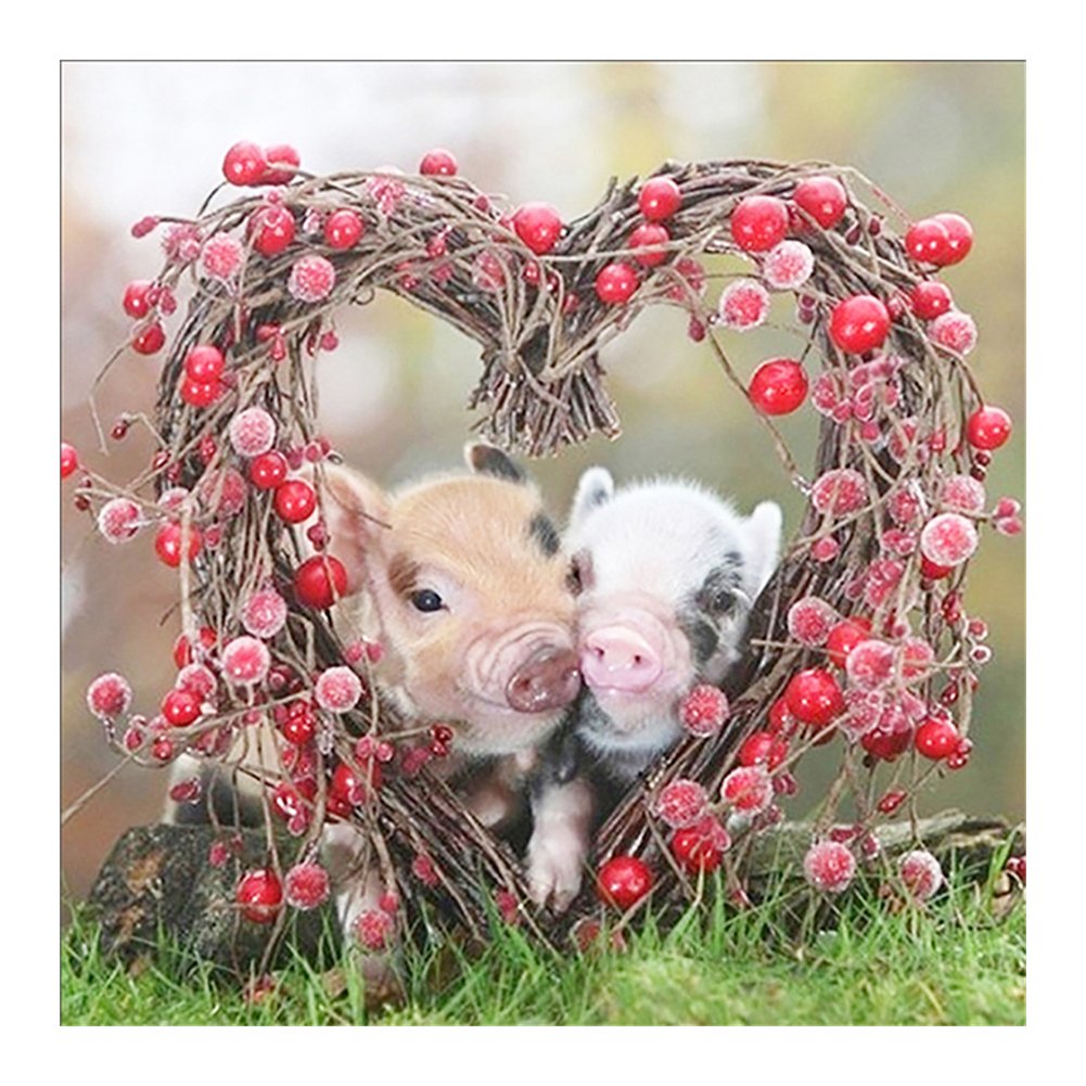 11ct Stamped Cross Stitch Piggy Love( 30*30cm)