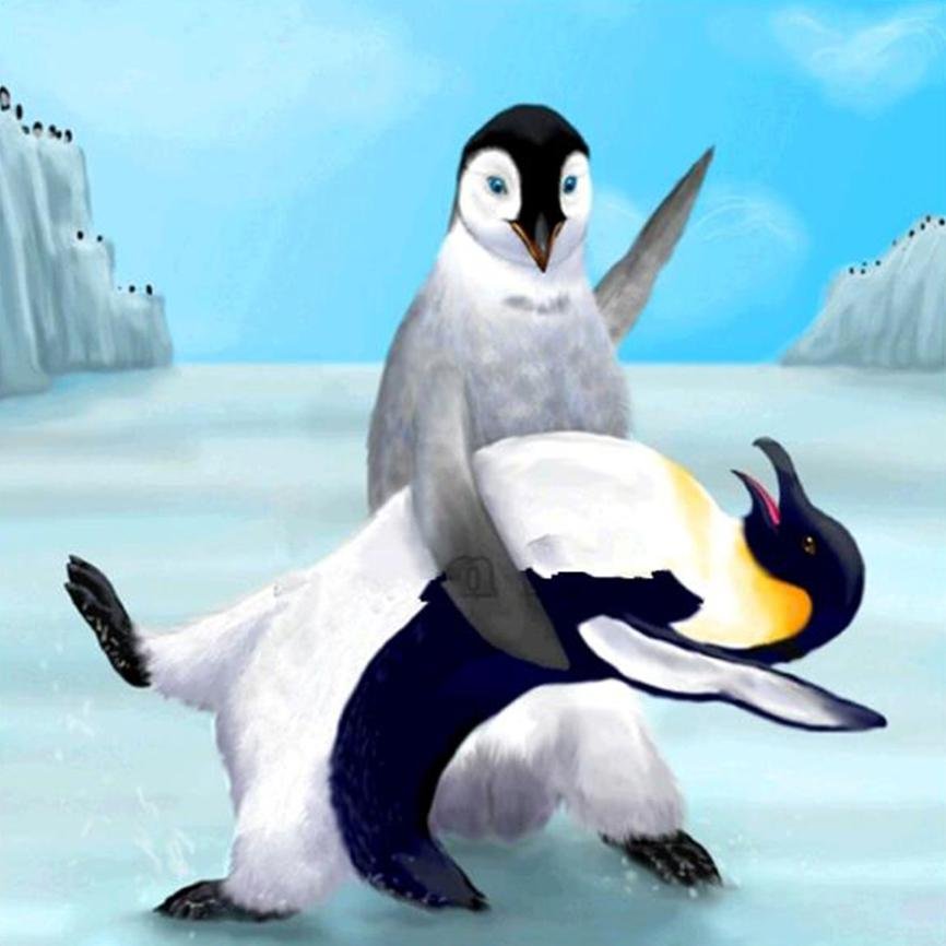 Diamond Painting - Full Round - Dancing Penguin