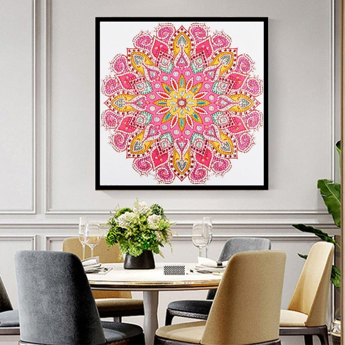 Mandala DIY 5D Round Diamond Painting, Crafts, Used for Interior Wall Decoration