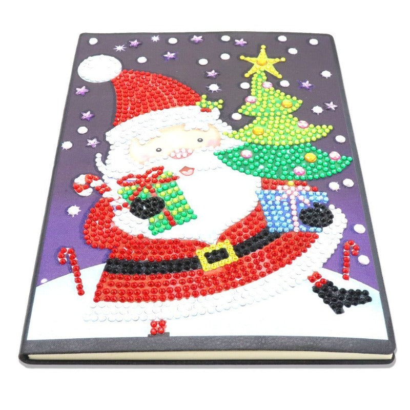 A5 5D Notebook DIY Part Special Shape Rhinestone Diary Book | Snowman【diamondpaintingsart】