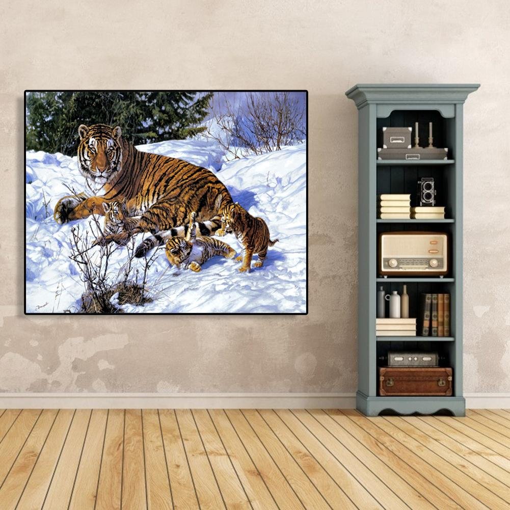 Paint By Number - Oil Painting - Tiger Snow (40*50cm)