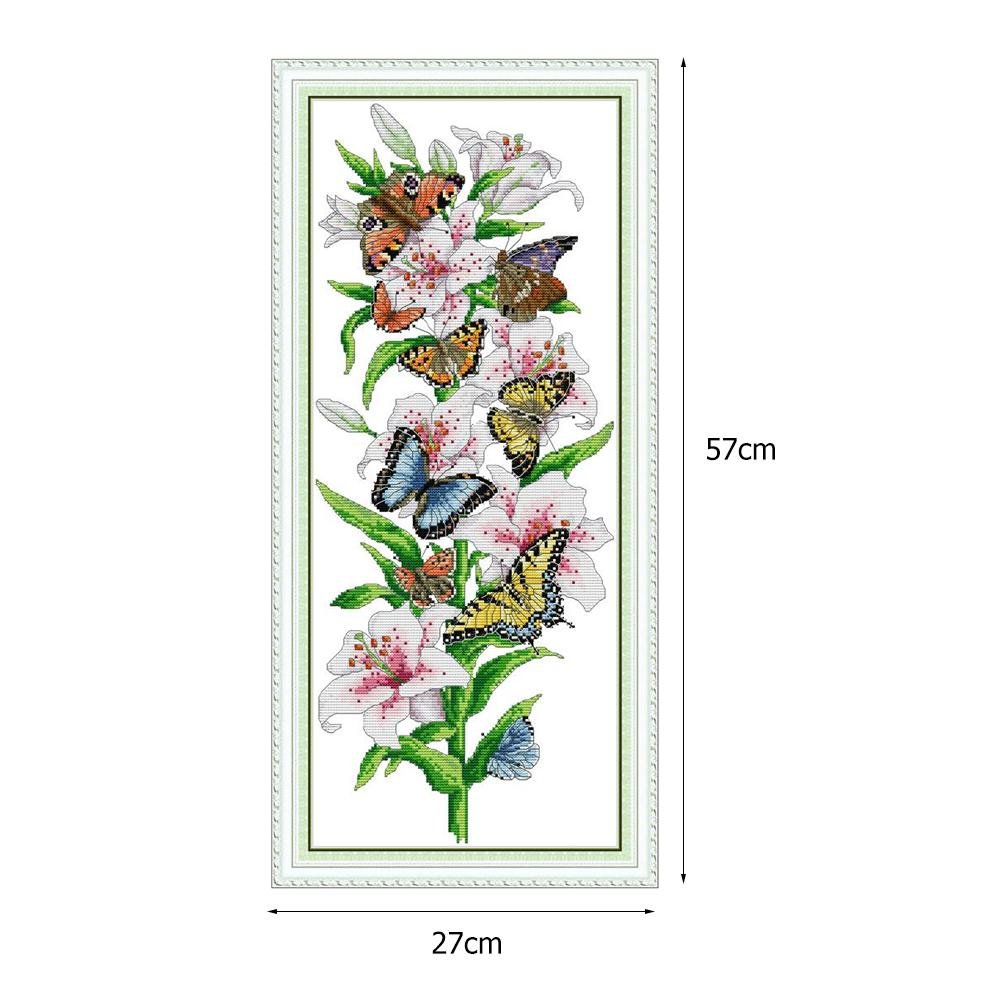 14ct Stamped Cross Stitch - Flowers (27*57cm)