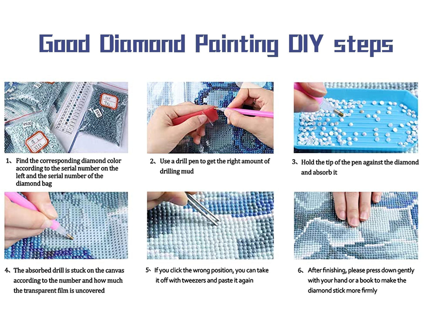 Kits completos de pintura de diamante redondo/quadrado | Cenário 40x80cm 50x100cm C