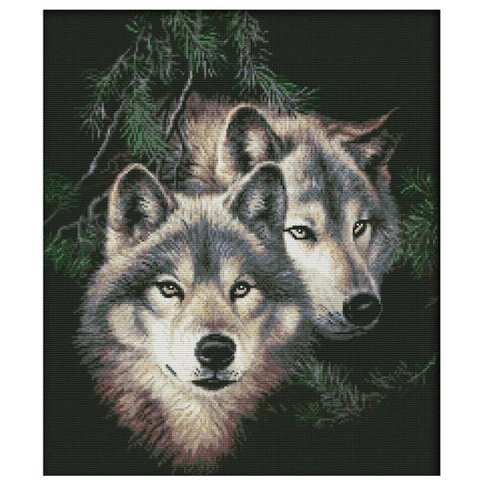 Wolf Needle Artwork 11CT Stamped Cross Stitch Kit (40*50CM)